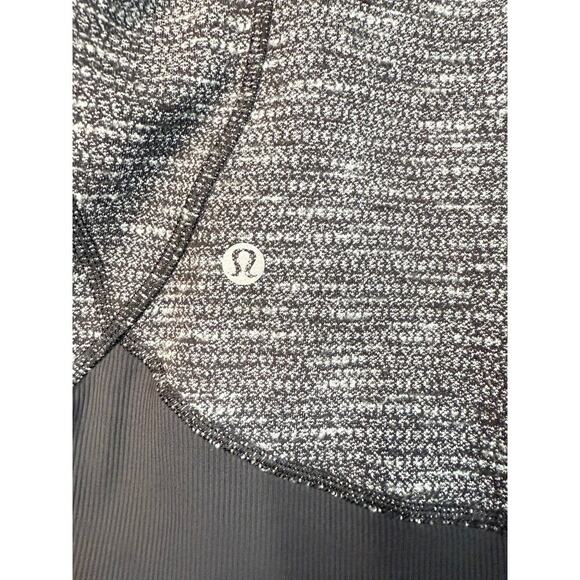 Lululemon Womens Daily Practice Jacket Black White Thumbhole Athleisure - Sz 10 - Picture 6 of 9